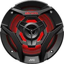 Charger l&#39;image dans la galerie, JVC KS-DR2004D 4-Channel Compact Digital Amplifier 200W RMS with 2 Pairs CS-DR620MBL 6.5&quot; Marine Speakers w/ Black Grills and LED lighting for Car, Marine, UTV and Motorcycle