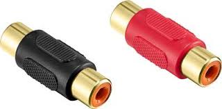 Absolute FF100-10 Female-to-Female RCA Barrel Connector Red & Black (10 Pack)