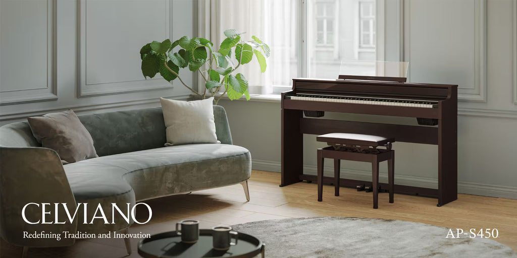 Casio APS450BN Celviano Digital Upright Piano - Brown