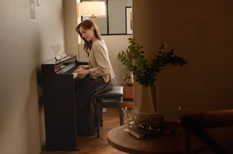 Casio APS450BN Celviano Digital Upright Piano - Brown