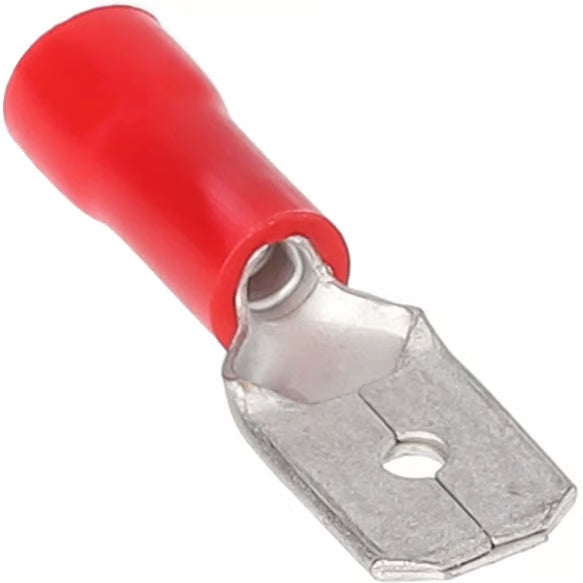 Install Bay RVMD250 Red Vinyl Male Quick Disconnect 22-18 Gauge .250