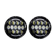 Load image into Gallery viewer, Jeep JP-704B 7" LED Light with Black Face and Partial Halo, 7 Inch 21 LED