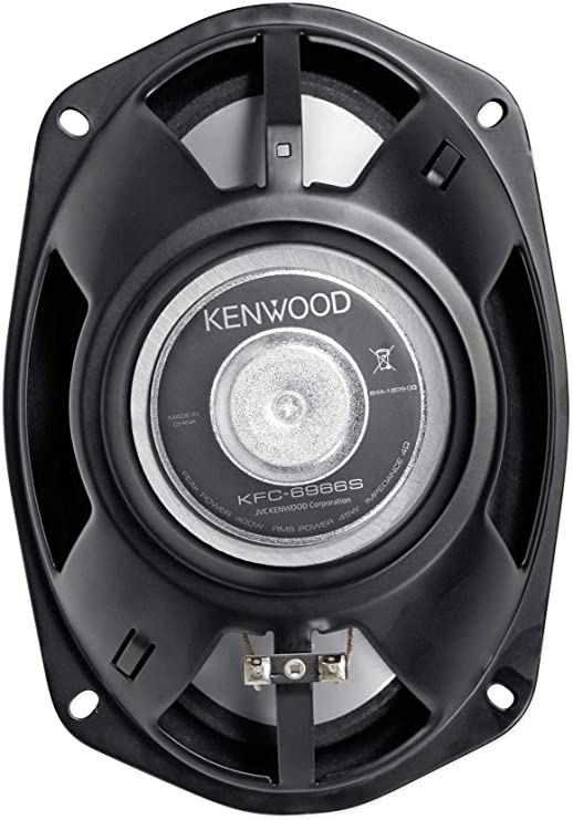 Kenwood KFC-6966S 6x9" 400-Watt 4-ohm Sport Series 3-Way Speakers + 6x9" Square MDF Black Carpet Box