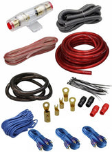 Charger l'image dans la galerie, Complete 6 Channels 2000W 4 Gauge Amplifier Installation Wiring Kit Amp PK6 Red
