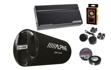 Load image into Gallery viewer, Alpine KTA-200M Amp &amp; SWT-12S4 12&quot; Tube Subwoofer &amp; Tweeter &amp; Tape &amp; Bracket