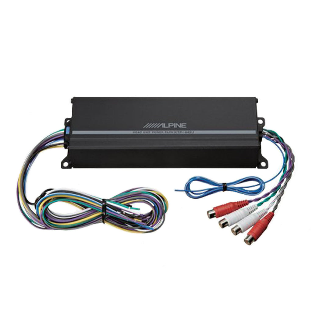 Alpine KTP-445U 4 Channel 360W Universal Power Pack Amplifier Bundle