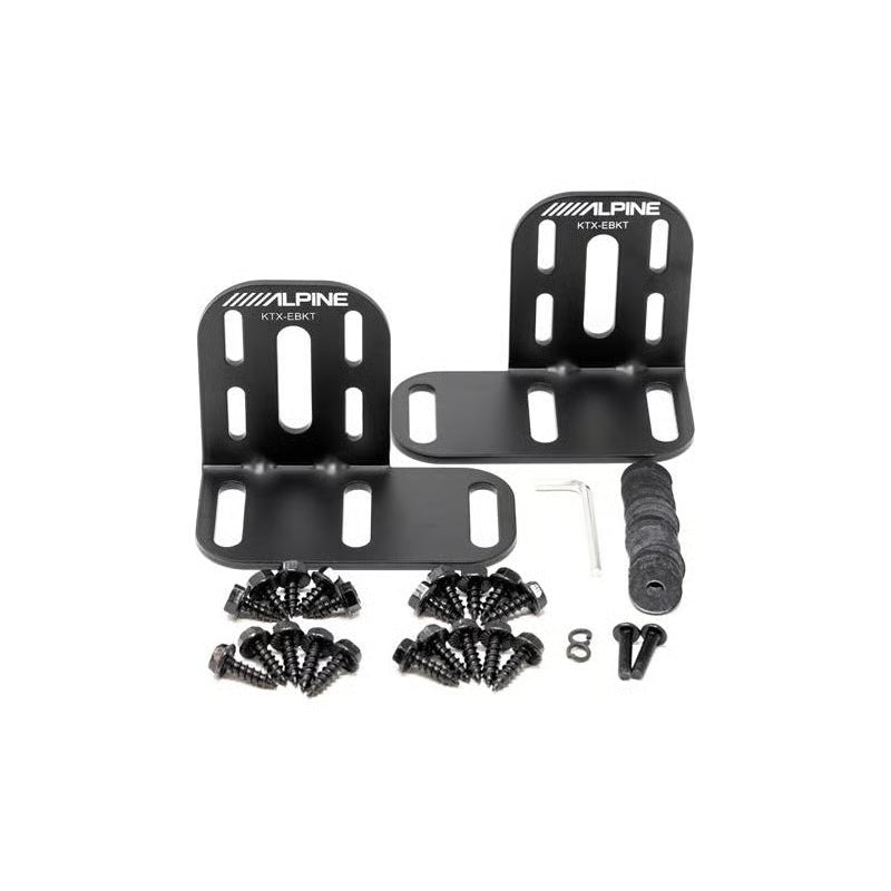 Alpine KTX-EBKT Universal Mounting Bracket for Alpine Subwoofer Enclosures Bundle