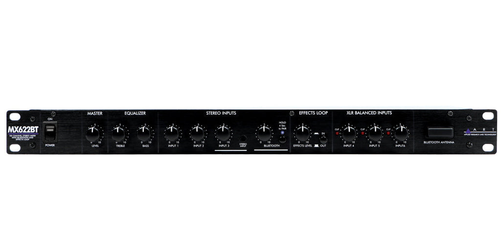ART MX622BT 6-Channel Stereo Mixer with EQ & Bluetooth