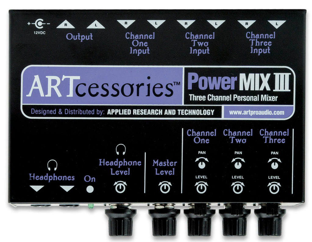ART PWRMIX-3 3-Channel Stereo Mini Mixer