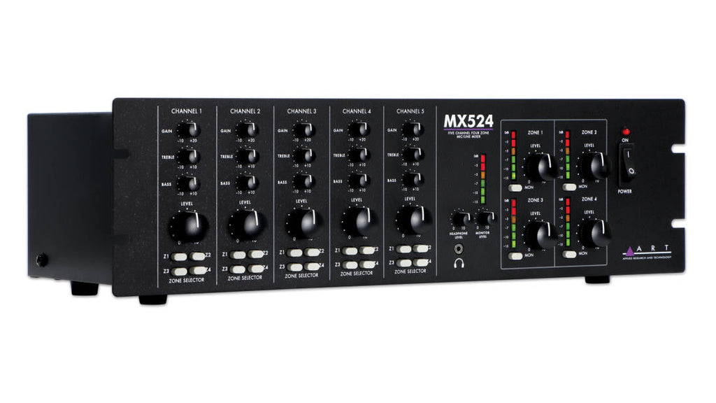 ART MX524 Five Channel Four Zone Mixer