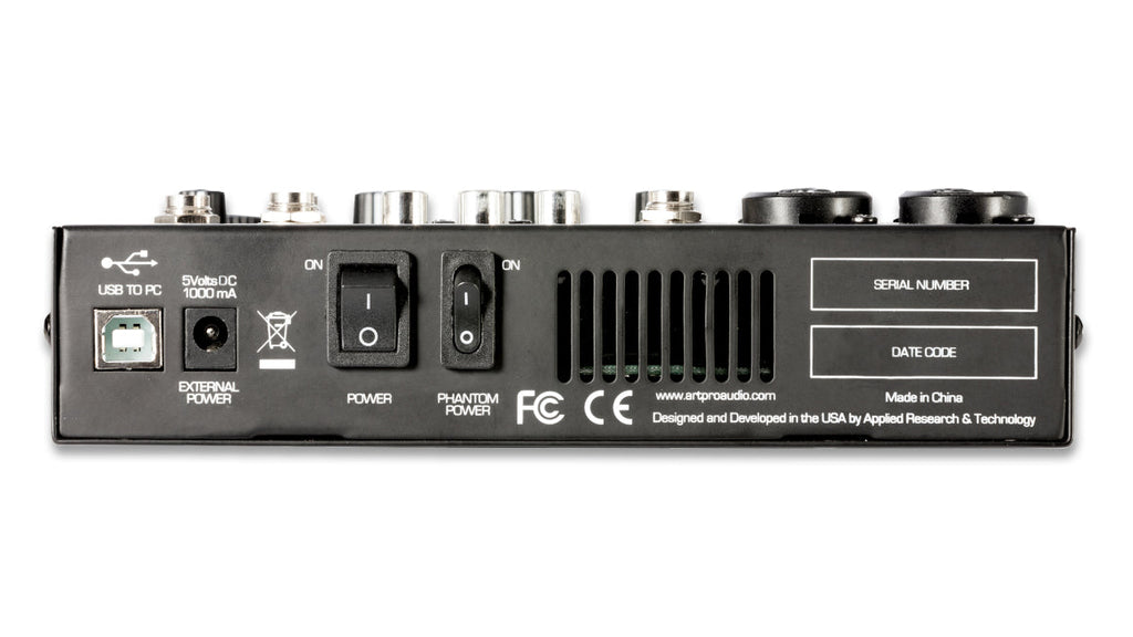 ART USBMIX6 6 Channel USB Recording Mixer w/Fx