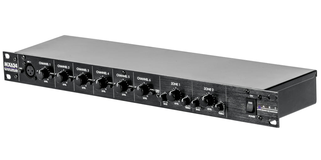 ART MX624 6-Channel Rackmount Zone Mixer