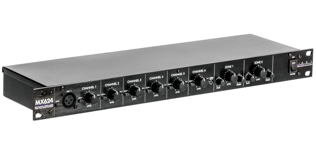 ART MX624 6-Channel Rackmount Zone Mixer