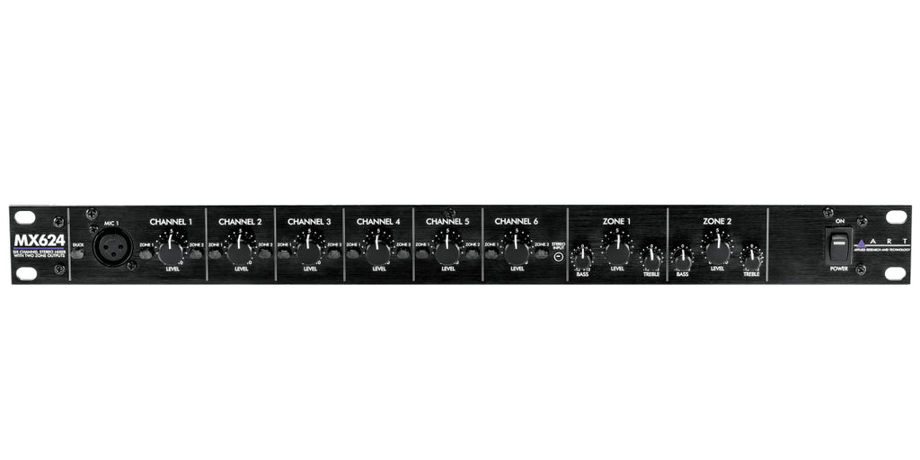 ART MX624 6-Channel Rackmount Zone Mixer