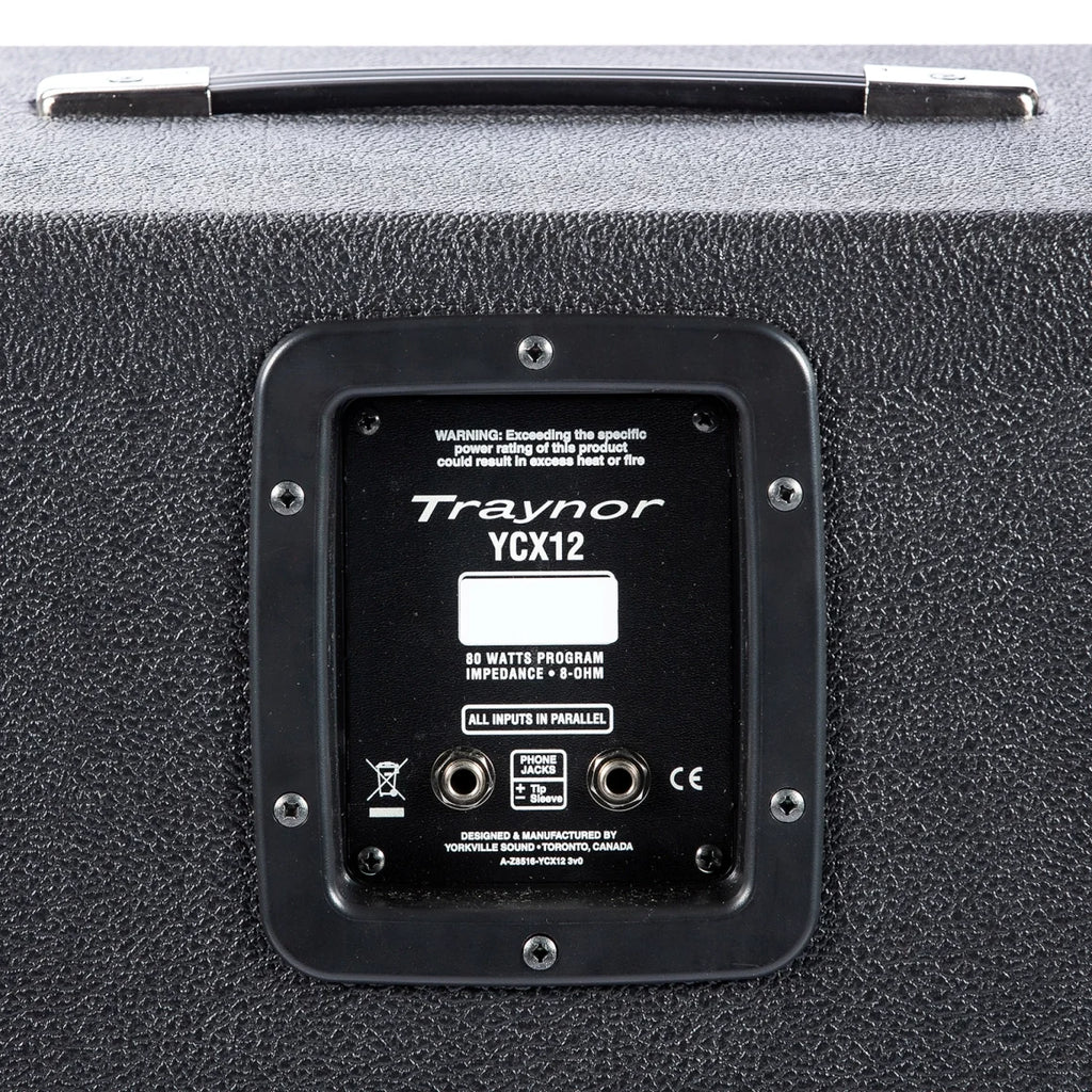 Traynor YCX12 1 x 12-inch Guitar Extension Cabinet -80 Watts