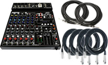 Load image into Gallery viewer, Peavey PV 10 AT 10 Channel Compact Mixing Mixer Console with Bluetooth Auto-Tune pitch correction + 2 1/4&quot; &amp; 4 XLR Cables