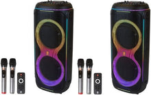Load image into Gallery viewer, 2 MR DJ LOS ANGELES Dual 15” Powered Rechargeable Bluetooth DJ Speaker 6000W Active PA System