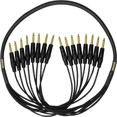 Mogami GOLD 8 TSTS-25 Gold TS to TS 1/4" 8-Channel Male Analog Snake Cable - 25 foot