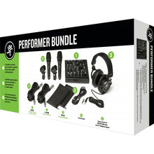 Load image into Gallery viewer, Mackie Performer Bundle With ProFX6V3 Mixer EM-89D Mics and Headphones