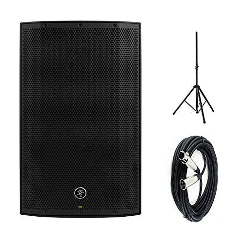 Mackie Thump212 1400W 12" Powered Loudspeaker Bundle with MR DJ Speaker Stand XLR Cable