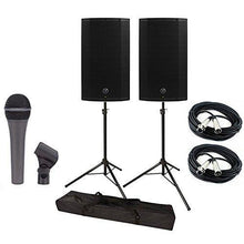 Load image into Gallery viewer, 2 Mackie THUMP212 2 Thump Series 12&quot; Powered Loudspeaker &amp; MR DJ Speaker Stands Bag Mic XLR Cable Bundle
