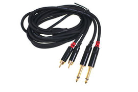 Yorkville LP210PR Premium Dual RCA To 1/4in Cable - 10 ft