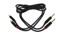 Yorkville LP206PR Premium Dual RCA To 1/4in Cable - 6 ft