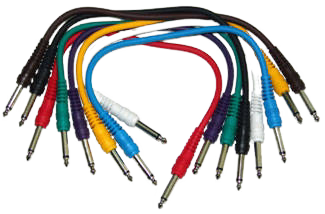 Yorkville AA16 Mono 1/4in M To Mono 1/4in M Adaptor (8-Pack) - 1 ft