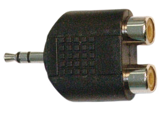 Yorkville AA52 1/8 TRS-M to 2x Dual RCA-F Y-Cable Adaptor