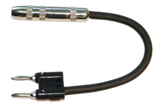 Charger l'image dans la galerie, Yorkville AA61 1/4 TS Female to Dual Banana Plug Adaptor - 6 Inches
