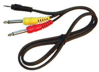 Yorkville A206MPY 1/8 TRS to 2x 1/4 Mono Y-Cable - 6 Feet
