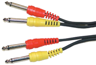 Yorkville A206PP Dual 1/4in To Dual 1/4in Cable - 6 ft