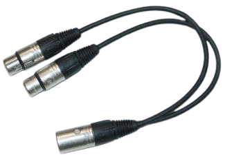 Yorkville MC-1YF Standard Series XLR-M to 2x XLR-F Y-Cable - 1 Feet
