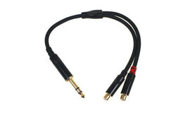 Yorkville LP30Y Premium 1/4-Inch TRS-M to 2x RCA Female Y-Cable