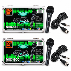 4 MR DJ MIC500 Professional Handheld Hypercardioid Dynamic Microphone 12 FT XLR-to-1/4