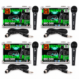 4 MR DJ MIC500 Professional Handheld Hypercardioid Dynamic Microphone 12 FT XLR-to-1/4