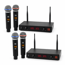 Load image into Gallery viewer, 2 MR DJ MICUHF300 Dual UHF Wireless Microphone System Kit 2 Handheld &amp; LED display