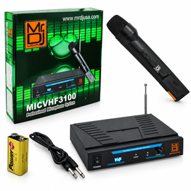 2 MR DJ MICVHF3100 Wireless Dual-Channel Handheld design Microphone System