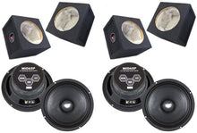Charger l'image dans la galerie, 2 Absolute MID65P 6.5" 500W Mid-Range Aluminum Bullet Loudspeaker + Flat Box