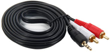 Load image into Gallery viewer, Absolute USA Y Cable Splitter 1-Mini Plug, 2-RCA Plugs (6 feet)