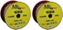 Load image into Gallery viewer, Mk Audio PC8-250BK 8 Gauge Black &amp; PC8-250RD 8Gauge Red Multi-Strand 250 Feet Power Ground Wire Cable (Total 500 Feet)