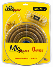 Charger l'image dans la galerie, MK Audio MK-KIT0 1/0 Gauge Yellow Amplifier Installation Wiring Kit Complete 3000W Car Audio Amp Kit