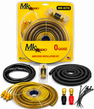 Charger l'image dans la galerie, MK Audio MK-KIT0 1/0 Gauge Yellow Amplifier Installation Wiring Kit Complete 3000W Car Audio Amp Kit