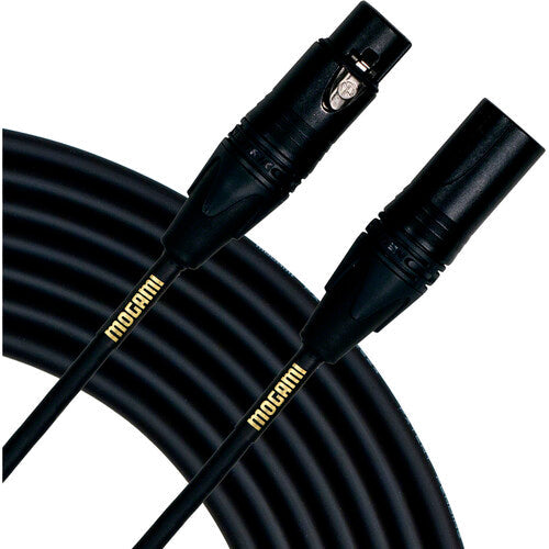 Mogami GOLD STAGE-20 Right-Angle Female 3-Pin XLR to Straight Male XLR Mic Cable (20')