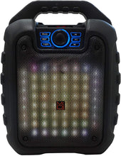 Load image into Gallery viewer, MR DJ DISCO 5.25&quot; Portable Powerful PA Bluetooth Speaker Karaoke Machine with Sound Activated Lights, Battery Powered, FM Radio, USB/Micro SD Card, &amp; LED Party Light