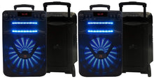 Load image into Gallery viewer, Pair of MR Dj ACE Bluetooth Speaker&lt;BR/&gt;15&quot; Portable Speaker with Bluetooth/Rechargeable Battery and App Control
