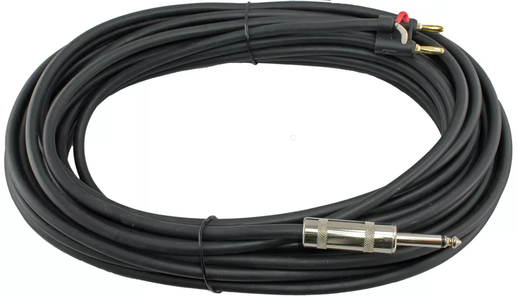 MR DJ CQB12 12' Pro PA DJ Karaoke Banana Plug to 1/4" Male Mono Audio Amp Patch Cords Speaker Wire PA Cable