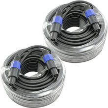 Load image into Gallery viewer, 2 MR DJ 100 Feet PRO PA DJ Speakon Male to Speakon Male Speaker Cable