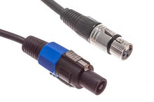 Load image into Gallery viewer, MR DJ CSMXF100 100&#39; Speakon Plug Male to XLR Female Extension Cable for PA DJ Amplifier Stage Monitor