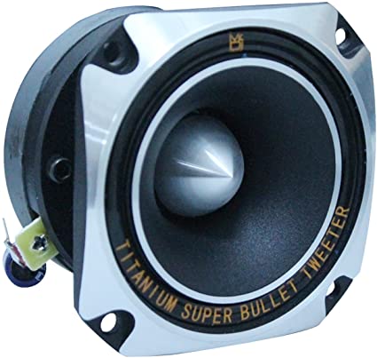 Mr. Dj HDT700S 3.5-Inch Titanium Bullet High Compression Tweeter for Car, Van, ATV, UTV, Marine, Boat, Motorcycle, Motorsports, and Competition